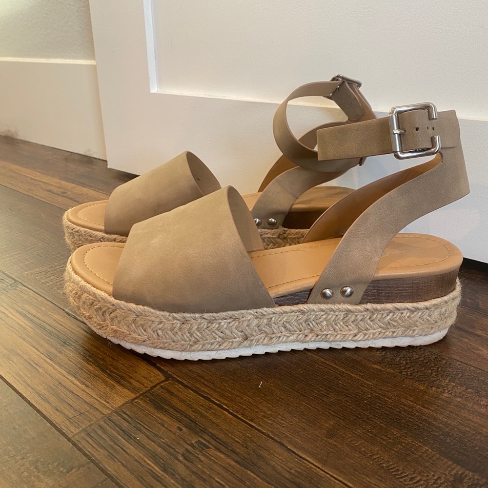 Tan Platform Sandals
